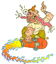 Bug-Eyed Skateboarder