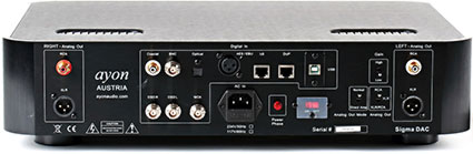 Ayon Audio Sigma 32/192 PCM And 2.3/5.6 MHz DSD DAC With Preamplifier