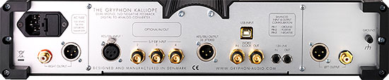 Gryphon Audio Designs Kalliope DAC Rear Panel