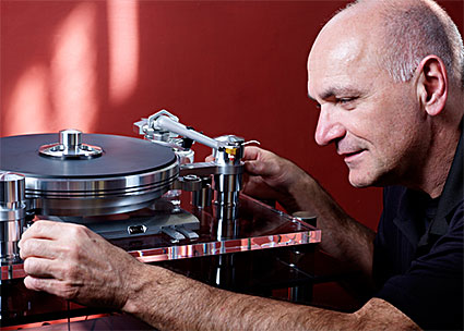 Oracle Audio's Jacques Riendeau With Turntable