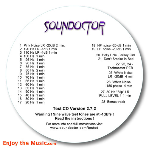 Soundoctor Test / Setup CD Version 2.7.2