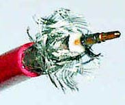 Spreading the outer wire braid.